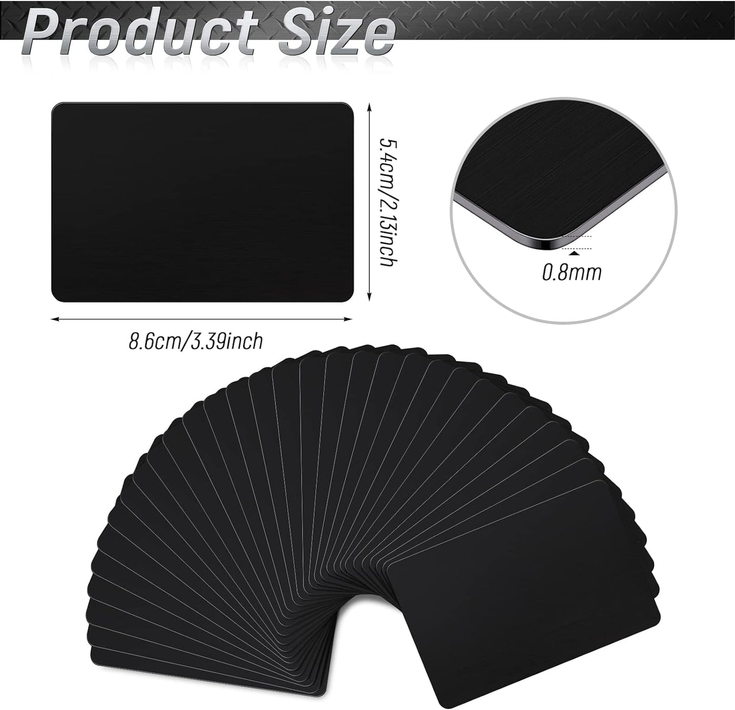 0.8 mm Aluminum Business Cards