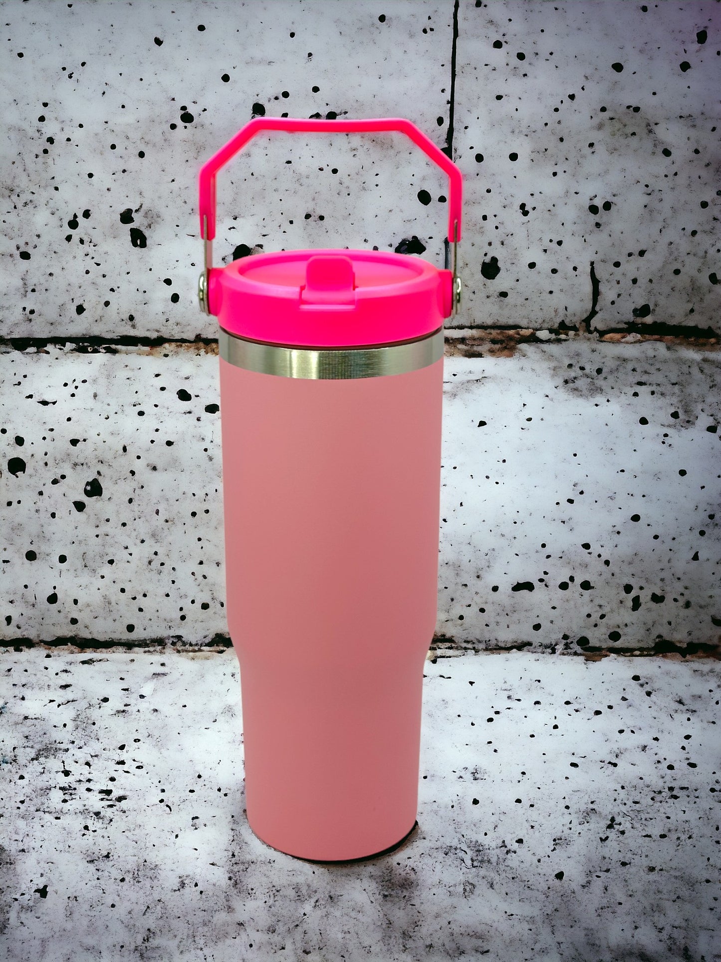 30 oz Limited Edition PINK Stanley Style Flip Top with Carry Handle