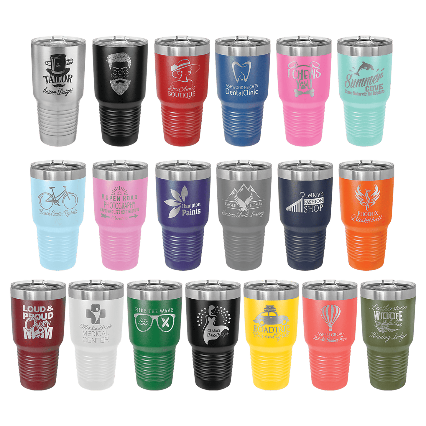 30 oz. Black Tumbler with Slider Lid