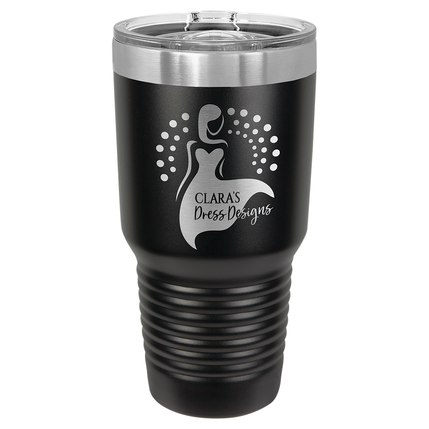 30 oz. Black Tumbler with Slider Lid