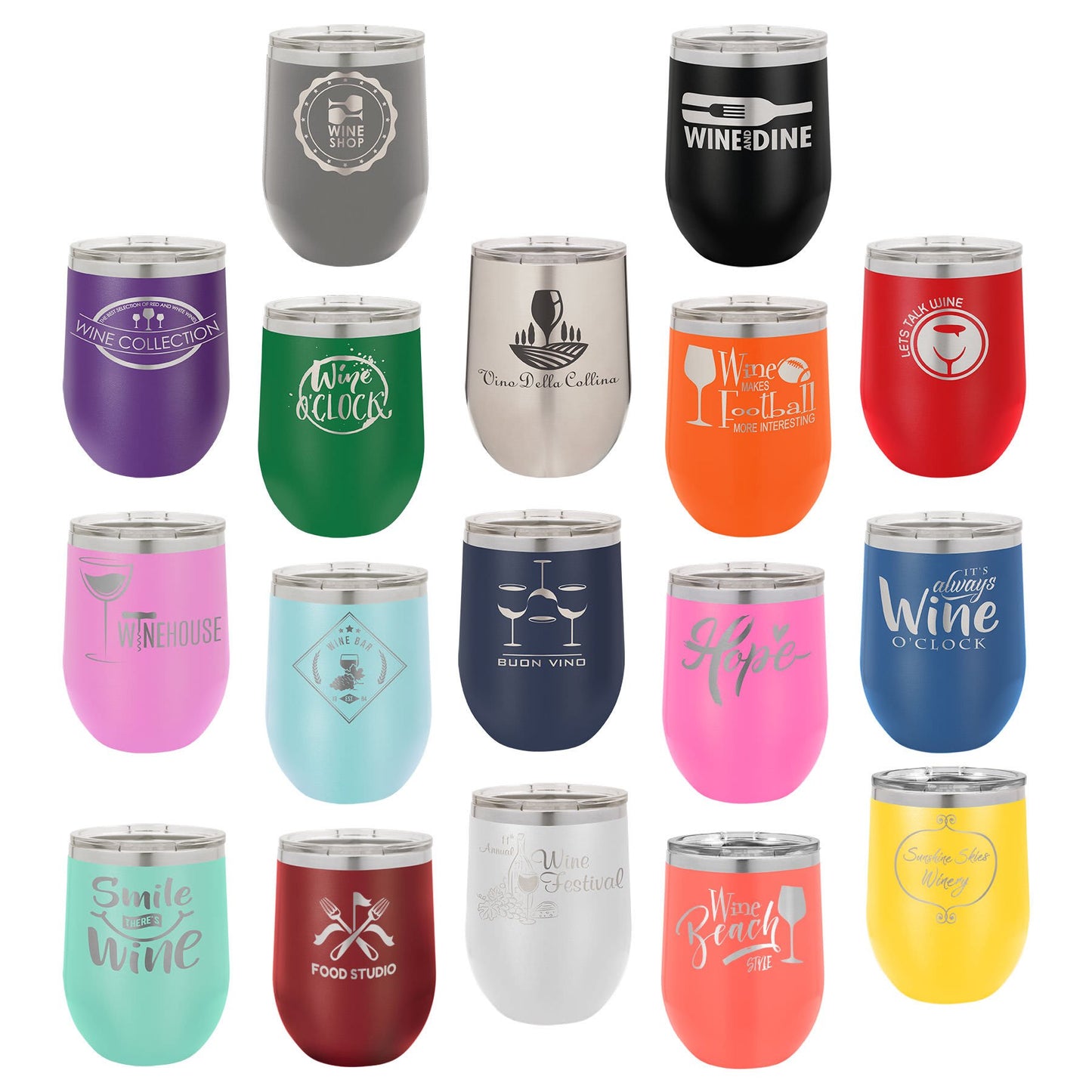 12 oz. Stemless Tumbler with Lid