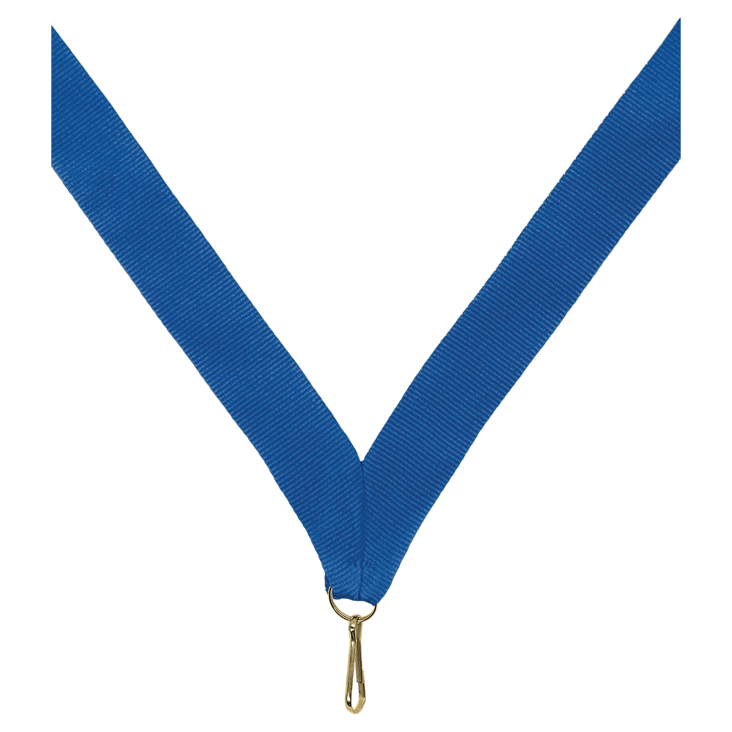 R120-6B - 7/8" Blue Neck Ribbon with Snap Clip