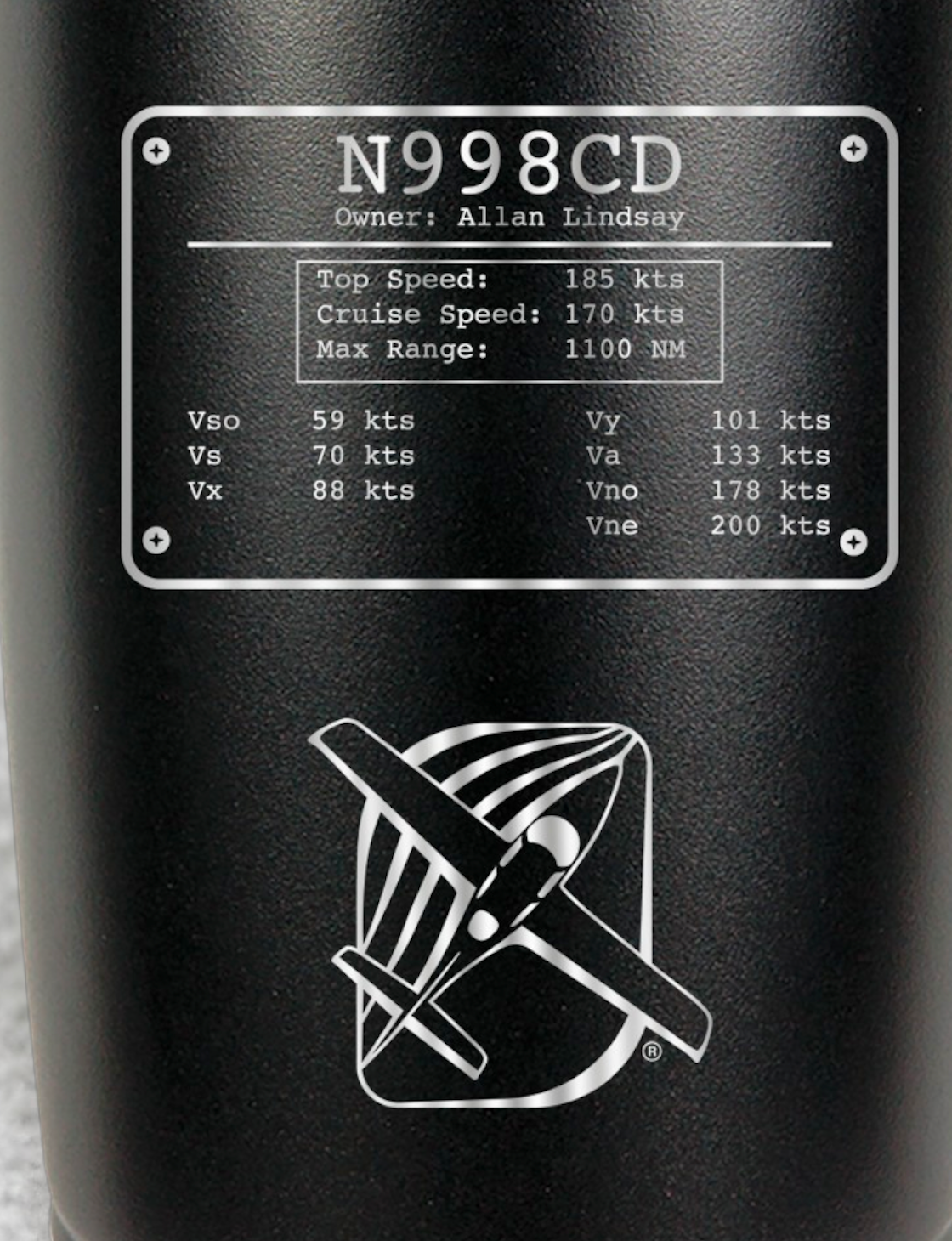 Customized Aviation 20oz Tumbler