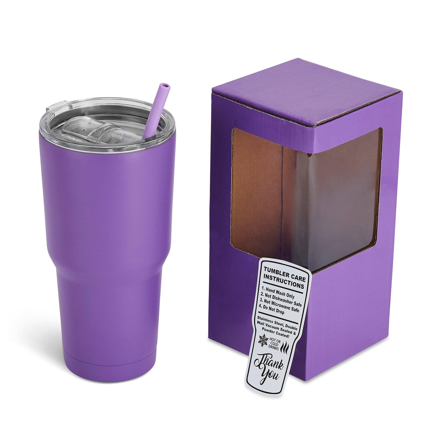 30 oz FLLS Insulated Cup w/ lid and silicone straw