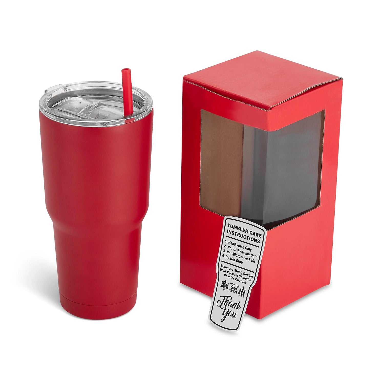 30 oz FLLS Insulated Cup w/ lid and silicone straw