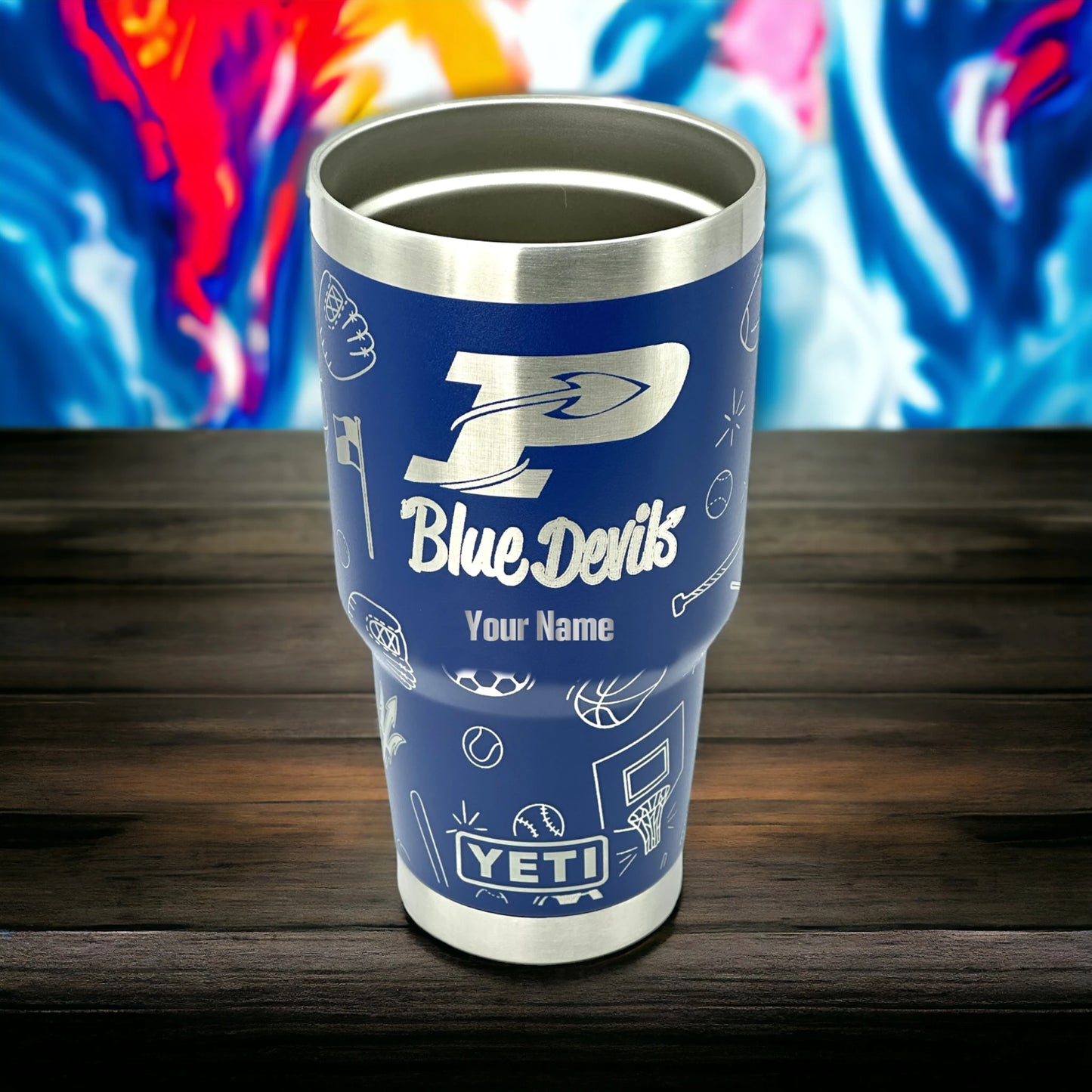 Plattsmouth Blue Devils - Logo w/ Sports Yeti