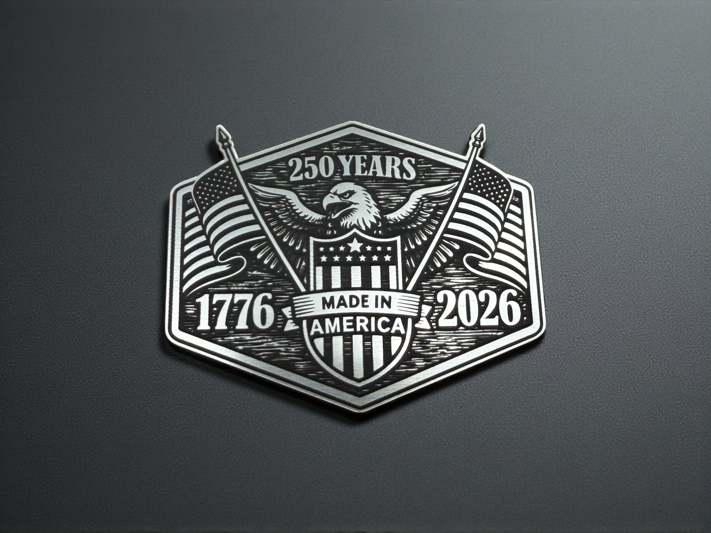 America 250 Patriotic Patch Hat – Laser Engraved Acrylic Patch