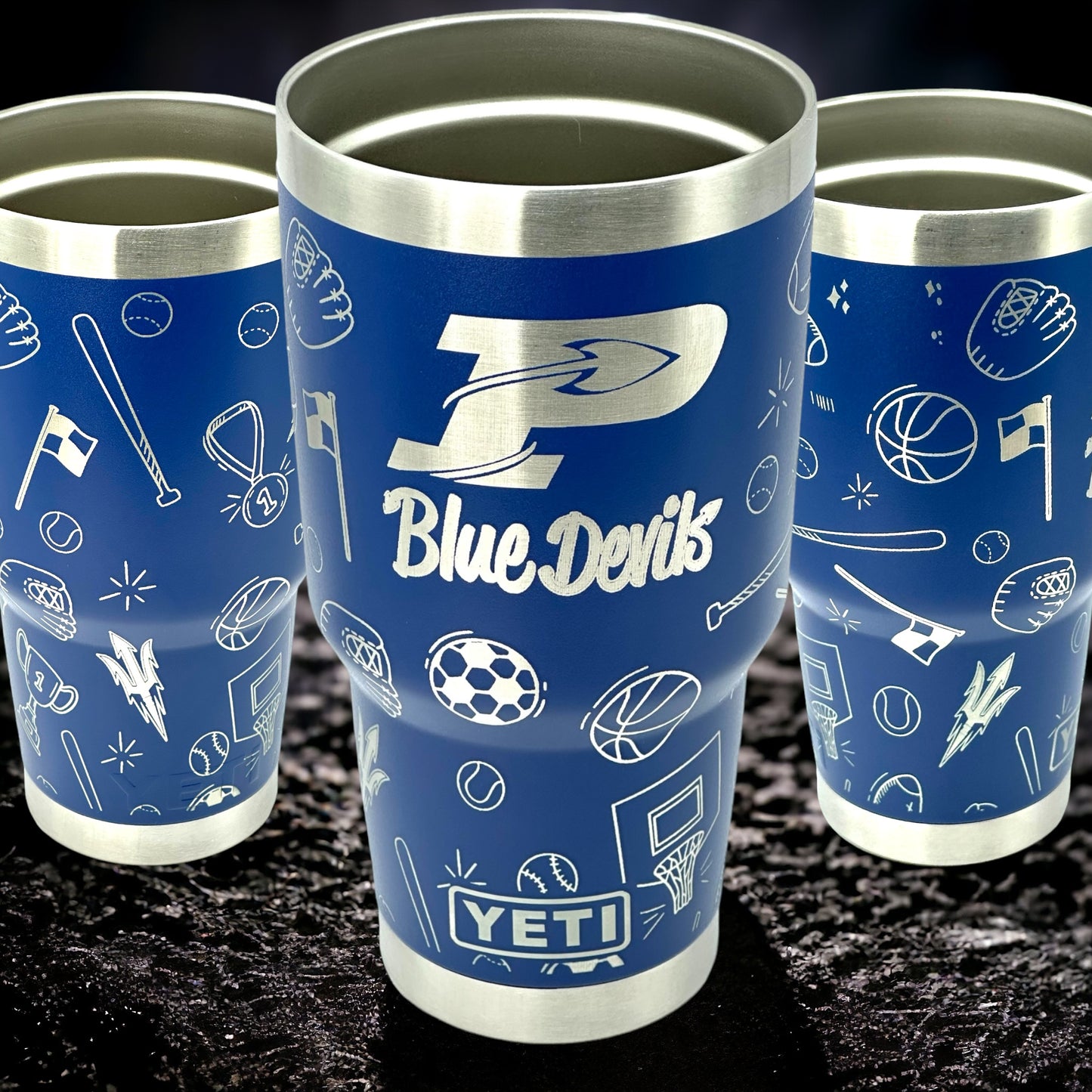 Plattsmouth Blue Devils - Logo w/ Sports Yeti