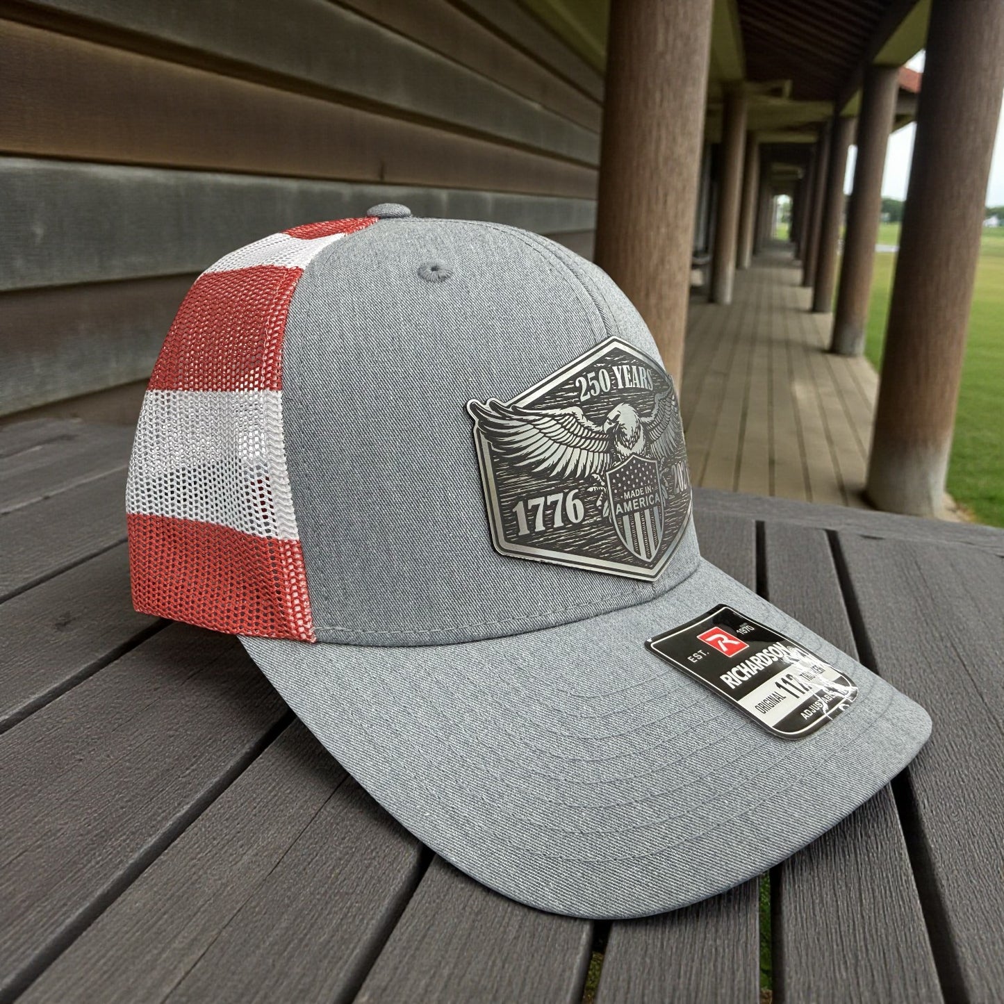 America 250 Patriotic Patch Hat – Laser Engraved Acrylic Patch